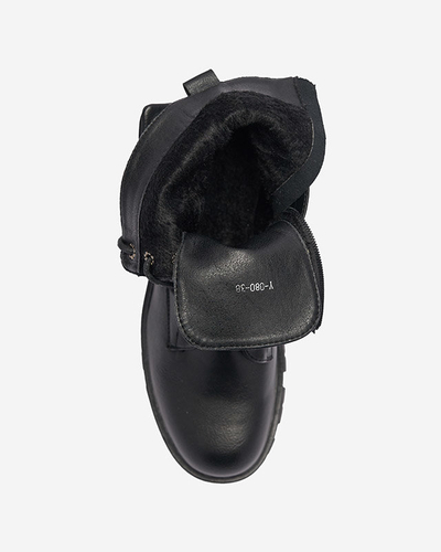 OUTLET Fekete női bagger csizma tasakkal Feffle- Footwear