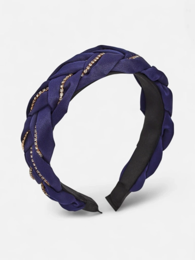 Royalfashion Hajpánt fonott copf díszített cirkóniákkal