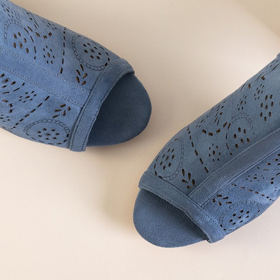 OUTLET Kék női áttört szandál a Jasmines poszton - Lábbeli