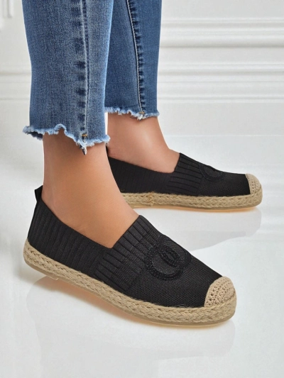 Atena fekete női espadrilles – lapos sarok, ökológiai velúrbőr