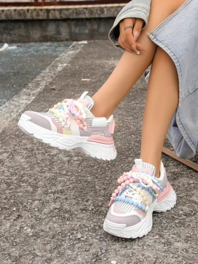 Royalfashion Női sportos sneakers vastag talpon Loness