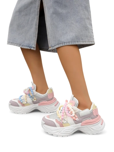 Royalfashion Női sportos sneakers vastag talpon Loness