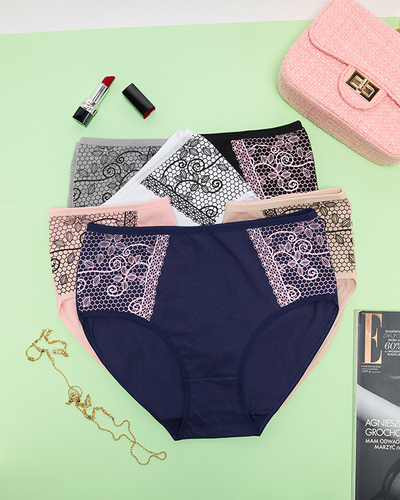 Pamut női alsónadrág szett mintával 6 / csomag - Fehérnemű