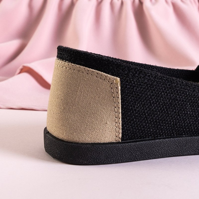 Női fekete espadrilles Mirlenace - Lábbeli