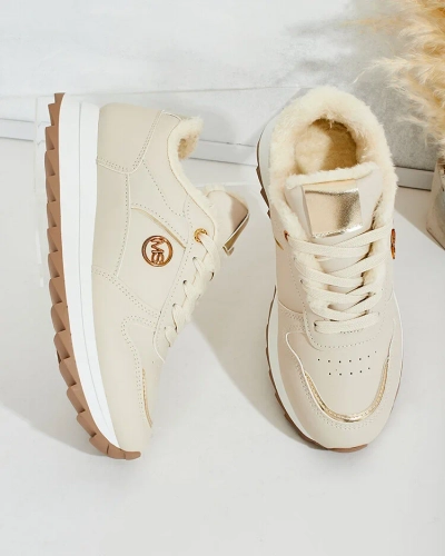 Royalfashion Melegített női tornacipő szőrmével Boris