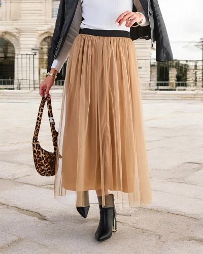 Royalfashion Női midi szoknya tülllel