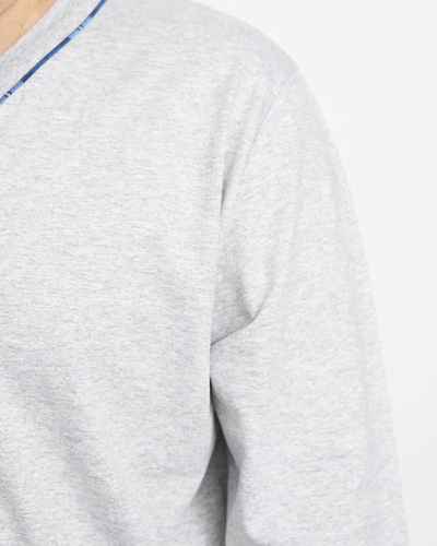 Szürke férfi gombos pizsama- Ruházat