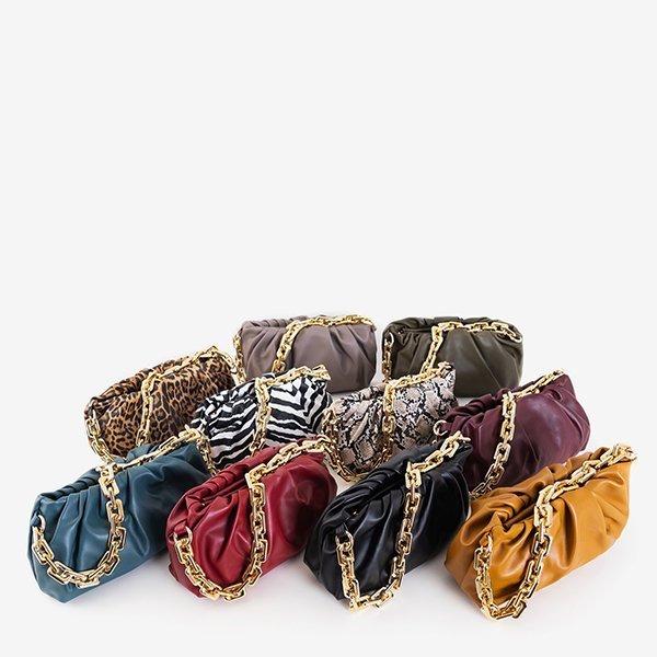 Női barna kézitáska fodrokkal - Kézitáskák