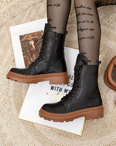 Royalfashion Eco bőr női bagger csizma Vederme