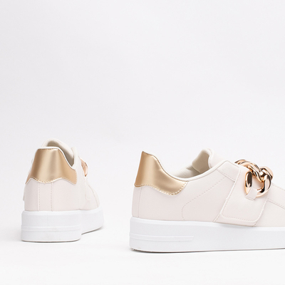 Krémszínű női bebújós sportcipő Derera - Lábbeli