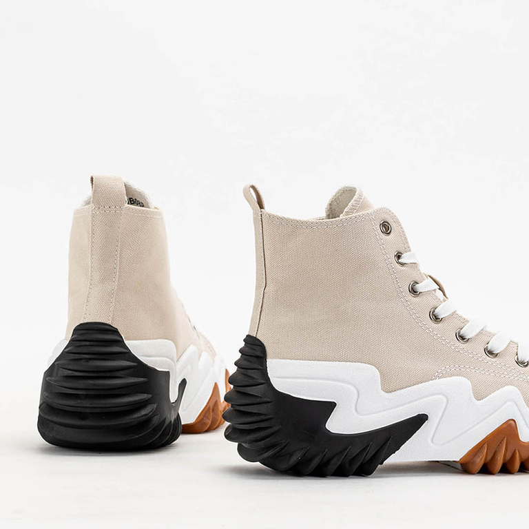 Bézs színű női sportcipő a'la tornacipő Vei - Lábbeli