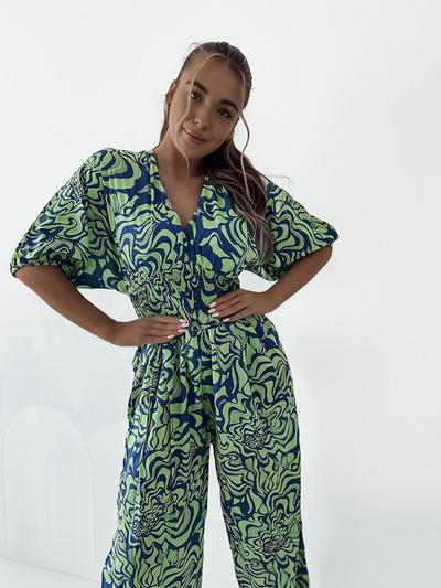 Royalfashion Mintás női kezeslábas