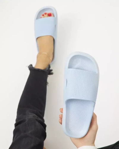 OUTLET Kék színű gumipapucs Olinda dombornyomással - Lábbeli