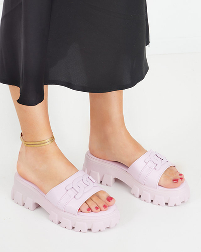 OUTLET Violet női papucs vastagabb talpon Inza-Shoes