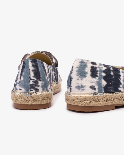 Royalfashion Fekete női espadrilles nyomott Serffio