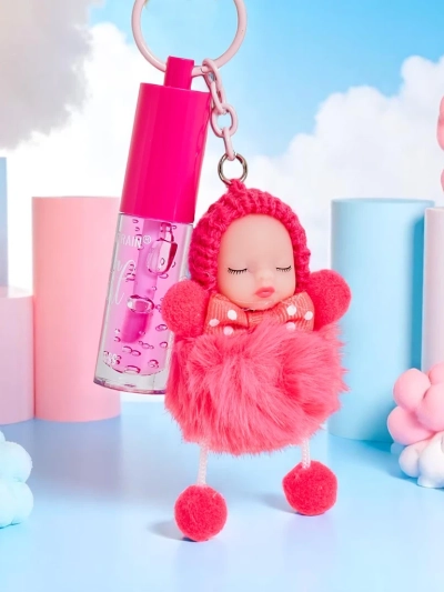 Gyermek ajakfény babával Fuchsia