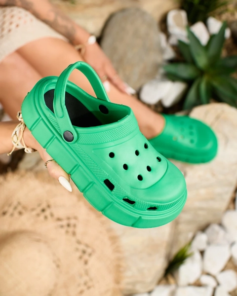 Royalfashion Sötétzöld női gumi flip-flop Kooranza