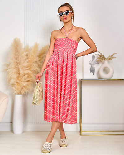 Royalfashion Női térdig érő pöttyös ruha