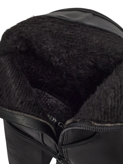 Sylvarra női öko bőr bokacsizma vastag sarokkal