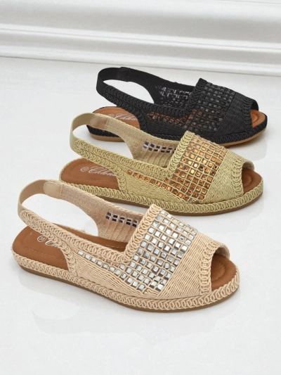 Női espadrille szandál strasszkövekkel Belle Sparkle