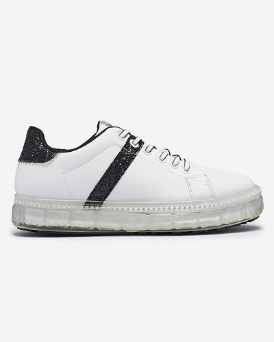 Női sportcipő fehér színben, fekete betéttel Asxa- Footwear
