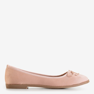 Rózsaszín női balerinák íjjal Doritel - Lábbeli