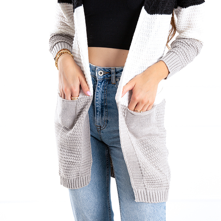 Női kardigán színes zsebbel - Ruházat