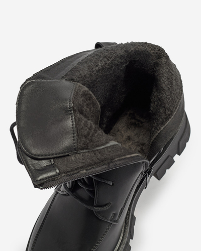 OUTLET Melegített fekete bagger csizma nőknek Effpi- Footwear