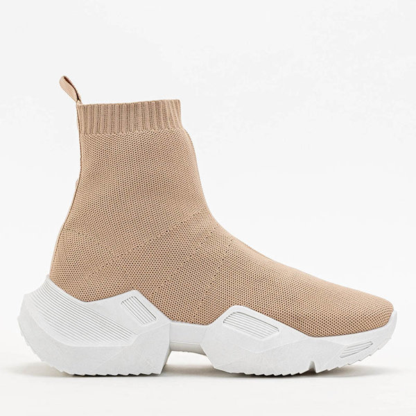 OUTLET Magas bézs Fisa női sportcipő - Lábbeli