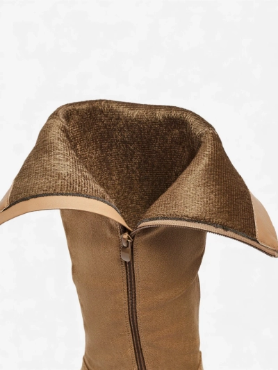 Női Ernala eco-velúr csizma vastag sarokkal