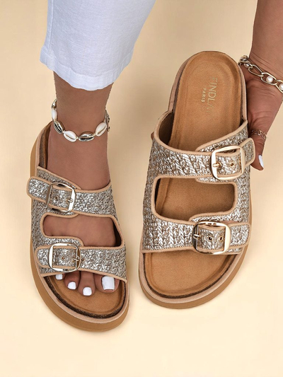 Royalfashion Női Nora fonott platform papucs
