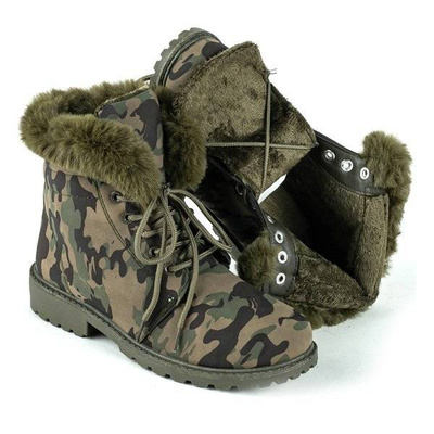 OUTLET Amye meleg camo csizma - Lábbeli