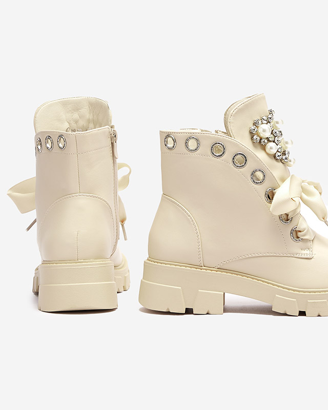 Bézs színű női bagger cirkó és gyöngy Reia -