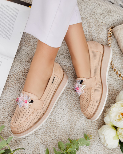 Royalfashion mokaszin színes kövekkel Restea