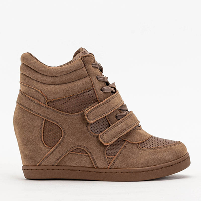 Lányok barna tornacipő beltéri éken Janomi- Shoes