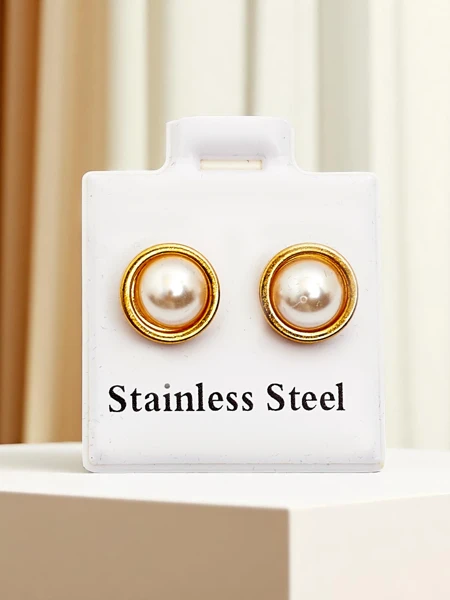 Royalfashion Női karika fülbevaló gyöngyökkel