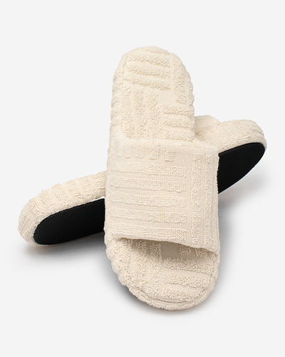 Royalfashion Bézs női szövet flip-flop Tylles