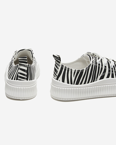 OUTLET Fehér-fekete női sportcipő, tornacipő Amrica- Cipők