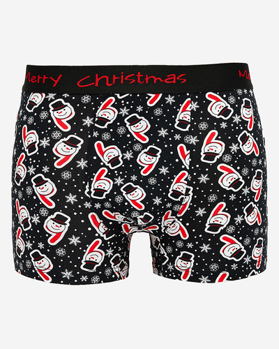 Royalfashion Christmas fekete férfi boxeralsó