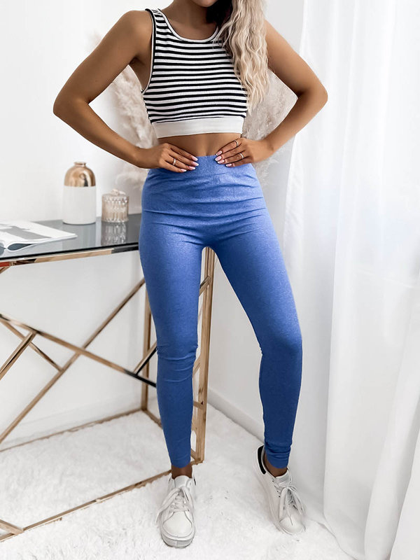 Női leggings kék színben- Ruházat