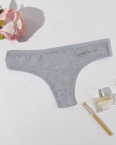 Szürke női tangabugyi foltos foltokkal - Fehérnemű