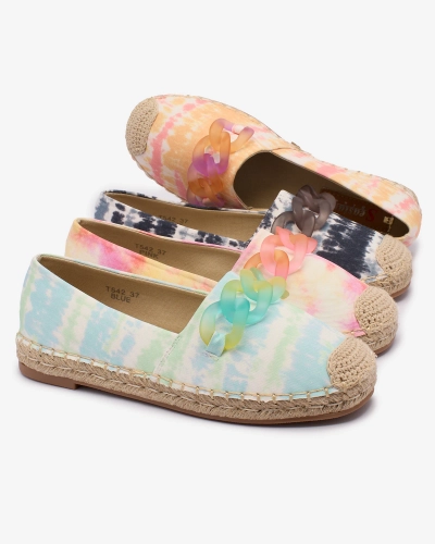 Royalfashion Fekete női espadrilles nyomott Serffio