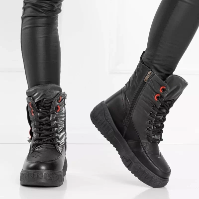 OUTLET Női fekete hócsizma Nakasha - Lábbeli