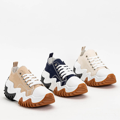 OUTLET Sport bézs női cipő a'la tornacipő Wenova - Lábbeli