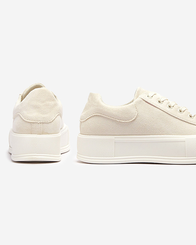 Bézs női öko-szarvasbőr tornacipő Zeobic- Footwear