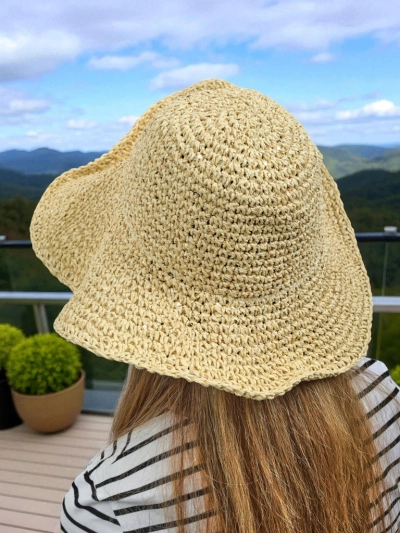 Royalfashion Női szalma kalap Lila Sun