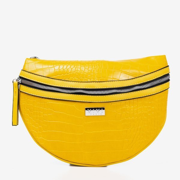 Sárga kis vese táska állat dombornyomással - táskák