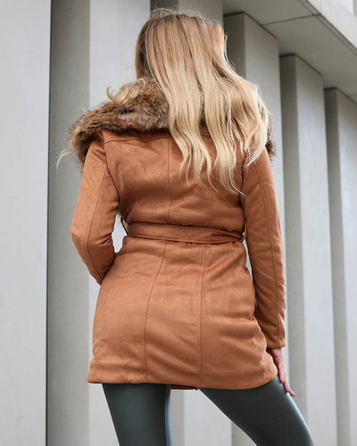 Camel női bundás kabát - Ruházat