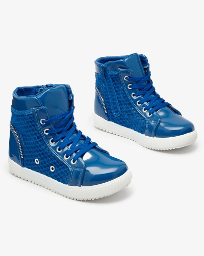 Kék lány magas szárú tornacipő Borris- Footwear