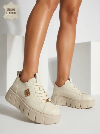 Sacerr sportos női sneakerek természetes bőrből